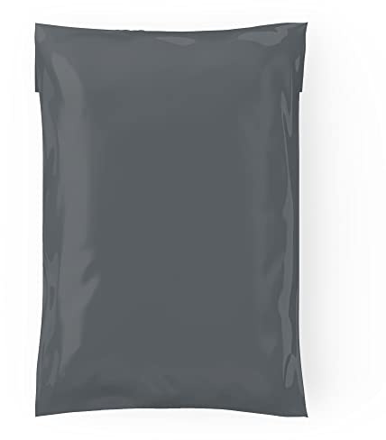 Mailing Bags, Grey Parcel Delivery Bags with Self-Seal Closure, Flexible Lightweight and Tear Proof Postal Mailing Bags, Multipack Mailing Envelope Bags (12x16, 50pk)