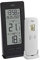 TFA Dostmann Funk Thermometer Innen/Außen, 30.3072.01.90, inkl Funkuhr und Datum, Max.-Min. Funktion, kabellos, Amazon Exklusiv, schwarz