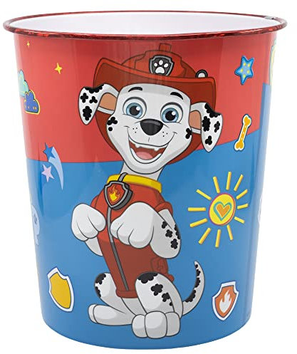 Stor Papierkorb fürs Kinderzimmer aus Kunststoff Zeichentrickfiguren Motiv Ø21cm, Papierkorb-Motiv:Paw Patrol Jungs