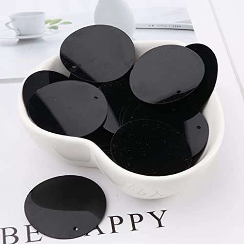 6 mm 8 mm 10 mm 20 mm 30 mm flach rund lose Pailletten Pailletten Nähen Hochzeit Handwerk, Frauen DIY Zubehör – einfarbig schwarz, 10 mm 10 g 250 Stück