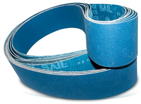 FEIHU Bandas de lija profesionales 75 x 2000 mm Bandas abrasivas de corindón de circonio, grano 60, 80, 100, 120, 240, 320, para lijar, desincrustar, pulir (6 piezas)