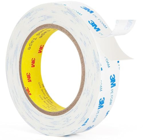 KHYYQUA Schaumstoffklebeband, Doppelseitiges Klebeband Extra Stark, Wasserdicht, 20 mm x 3 m x 1 mm