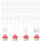 Tyqour 30 Pcs 2 Inch Acrylic Round Cupcake Topper Sticks Clear Blank Birthday Cupcake Toppers Wedding DIY Custom Engagement Bridal Shower Cupcake Toppers for Baby Shower Wedding Party Decoration
