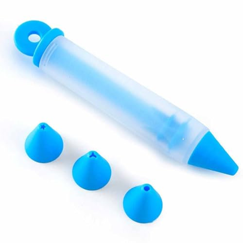 Penna in silicone per scrivere alimenti, per decorare torte, dessert, fai da te, strumenti per glassa, strumenti decorativi da forno per torte, biscotti