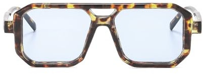 Dryxog Gafas de Sol Hombre, Piloto Dlos Años 70 Vintage Doble Puente, Gafas de Sol Mujer para con Doble Puente Protección UV400 Sunglasses para Hombre Mujer, Moda Clásicas