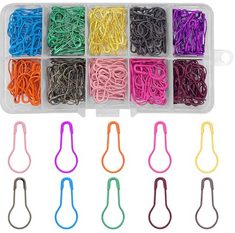 Vibronova 300 Pz Spille di Sicurezza, Spille da Balia in 10 Colori, Spille Pin Segnapunti per Fai da Te Abbigliamento Crafting Contrassegno Punto di Lavoro a Maglia