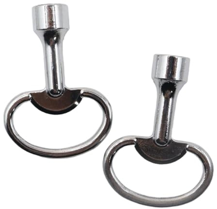 Gurtt 2 st fyrkantig nyckelhylsnyckel universell, metall triangel krannyckel 8 mm, för radiator hjul soptunna hiss elektrisk låda gas vatten elmätare