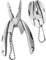 Outdoor Saxx 7-in-1 Multi-Tool Schlüssel-Anhänger, Edelstahl, Schrauben-Dreher, Messer, Zange, Feile, Seiten-Schneider