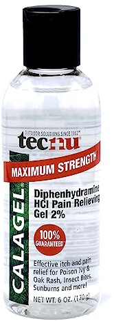 Tecnu Calagel Anti-Itch Gel, Maximum Strength Itch Relief for Rashes, Bug Bites, Stings and Minor Burn Relief, 6 oz