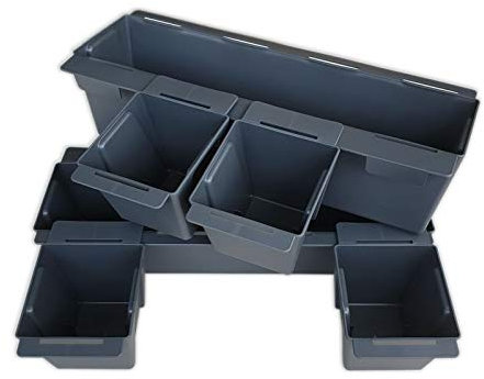 6er Set Geli Easy Pflanzgefäß für Europaletten Pflanztopf Blumentopf Blumenkübel (anthrazit)