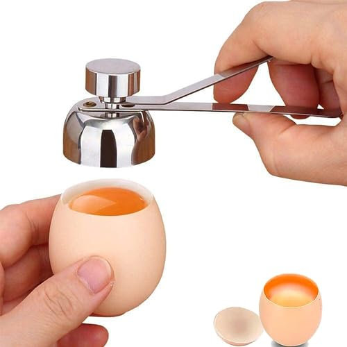 Apriuova in acciaio inox, per aprire le uova, per rompere le uova, per uova sode e morbide e crude