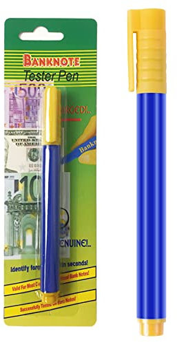 1 Einheiten Stift für Banknoten, Tester für Geldscheine 13.3 * 1.6cm, Falschgeld Checker, Geldscheinprüfer Stift, Falschgeld Detektor Stifte für Erkennung Gefälschter Banknoten