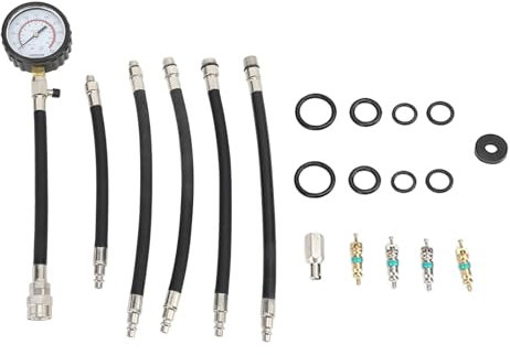 0–300 Psi Zylinderkompressionstester für Autos, Motorräder, Geländefahrzeuge, Benzinmotoren, Hochpräzises Tester-Set