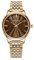 BURKER Damenuhr Emily, Runder Damen Armbanduhr Gliederarmband Edelstahl Analog Quarz 3-ATM Wasserdicht - 36 mm - Gold Braun