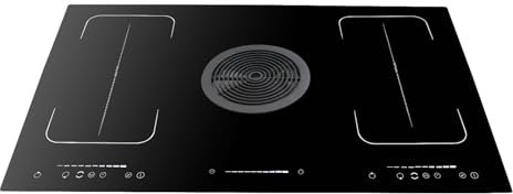 WOLKENSTEIN IN4-DA-2FZA+W Piano cottura a induzione con cappa integrata | 2 zone flessibili | Timer | Spegnimento automatico | Sicurezza bambini | Funzione Booster | Rilevamento topfer | Funzione Stop