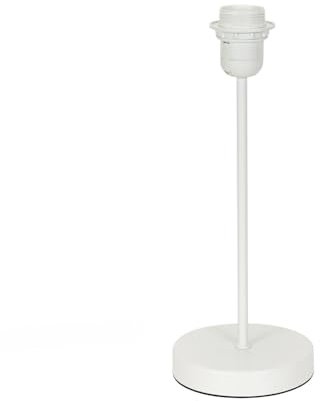 ValueLights | White Metal Single Stem Table Lamp Base for Living Room Bedroom | Table Lamps, Home Décor & Improvement Essential