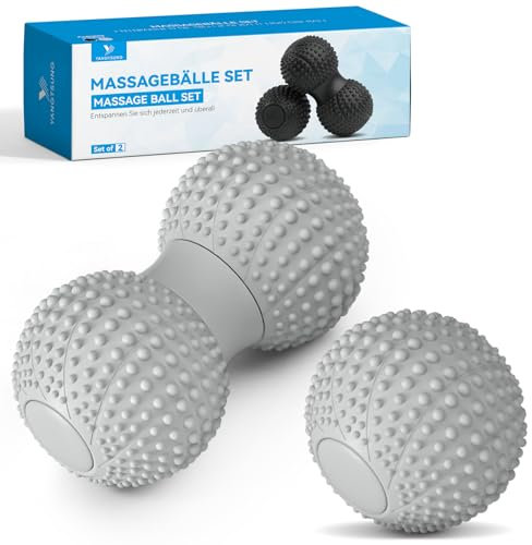 YANGTSUNG 2 pcs Pelota Masaje Muscular con Pinchos para aliviar Dolores musculares, herramienta de masaje Miofascial, Bolas de Masaje para Automasaje, Liberación Miofascial, Trigger Point