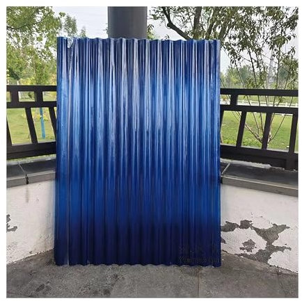SRDCAIM Plaque Polycarbonate Lot de 5 Panneaux de Serre en Polycarbonate épissables en Plastique ondulé Polycarbonate pour Serre, extérieur, patios, cloisons(Blue,1M/3.3FT_1.2MM)