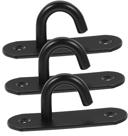 SOPOTUTU Anclaje de Pared de Acero Inoxidable para Bandas de Resistencia, 3 Piezas, Fácil Instalación y Multifuncional para Yoga y Gimnasio en Casa