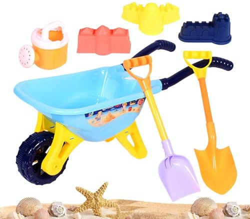 Giocattoli da Spiaggia per Bambini | 7 Pezzi Secchiello Rastrello e Formine Sabbia Portatile,Giochi Sensoriali da Esterno | Per Mare Giardino Giochi Piscina Famiglia Cortile Campeggio Casa