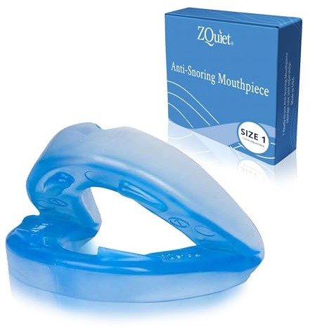 ZQuiet, Anti-Snoring Mouthpiece, Comfort Size #1, Single Refill, Blue, Made in USA, BPA-Free, Medical-Grade Material