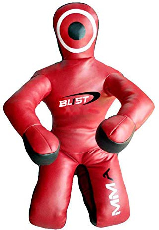Mannequin de Boxe MMA pour Judo, Lutte, Arts Martiaux, karaté, entraînement (Vide) (Red Rexine, 177,8 cm)