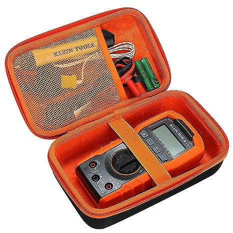 PCGDFly Hard Carrying Storage Case for Klein Tools MM400/ MM325/ MM450/ MM300/ MM200/ ET140/ MM720/ 69355/ 69149P Multimeter, Dust-Proof, Sturdy, Durable, Smooth Zipper, Digital Electrical Tester Bag