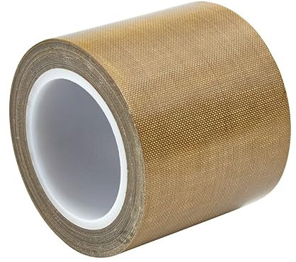 STI Nastro adesivo in Teflon PTFE e fibra di vetro, 50mm x 10mt, resistente alle alte temperature, antiaderente, macchine sottovuoto, rulli trasportatori, formatori