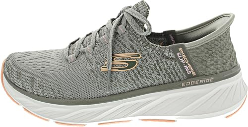 Skechers Tenis Edgeride sin Cordones para Mujer, Green, 41 EU