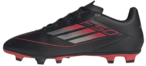 Adidas Unisex Adulto F50 Club Football Boots FG/MG, Core Black/Iron Met./Lucid Red, 44 2/3 EU