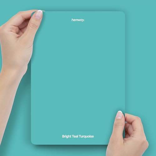 Hemway Bright Teal Turquoise Peel & Stick Sample Chalk Based Furniture Paint | A5 Accurate Colour Swatch, Mess-Free Alternative to Paint Tester Pots, Easy To Use, Eco-friendly, Interior Furniture