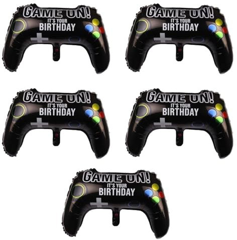 SLAXJNE Ballons De Contrôleur De Jeu 5 Pièces, Ballons en Aluminium, Ballons De Décoration De Fête, Ballons De Forme Créative, Ballons pour Garçons, Ballons De Décoration sur Le Thème du Jeu