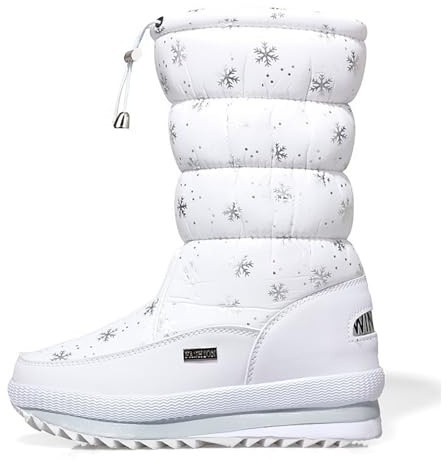 CEWIFO Stivali Vera Pelle Donna Offerta Scarpe Inverno Donna Stivali Sopra Il Ginocchio Stivaletto Nero Donna Stivali Sopra Ginocchio Stivali Platform Donna Stivali Pelliccia