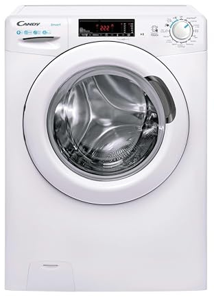Candy Smart Lavatrice a Carica Frontale, 9 kg, 1200 Giri, Classe B, Connettività NFC, 16 Programmi, Cicli Rapidi, 60 x 52 x 85 cm, Bianca - CSS 129TW4-11