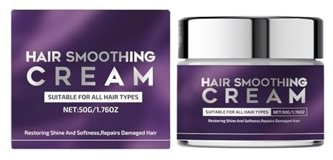 Baoqifong Crema alisadora para el cuidado del cabello – 50 g de crema de control del encrespamiento, loción nutritiva para reparación, cuidado diario, protección del brillo y tratamiento