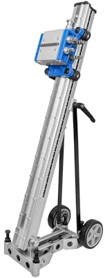 MSW Supporto per carotaggio regolabile angolare 0–45°, colonna in alluminio, base in acciaio, velocità doppia per foratura fino a 550 mm, ruote integrate, supporto per trapano