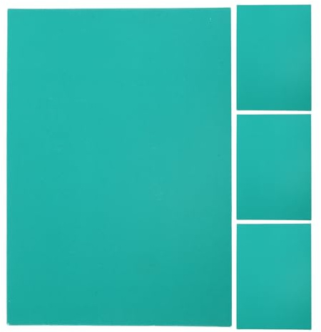 Veemoon Set 4 Blocchi Linoleum per Stampa a Blocchi, Piastra Incisione Verde A4 (21x30 Cm), Materiale per Incisione Artistica, Forniture Stampa per Principianti
