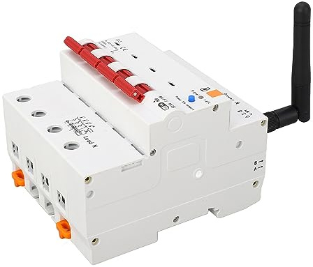 Eminchu WiFi Strömbrytare 4P Högkänslig Fjärrkontroll Mätbrytare för Hemmaskola Kontor Flamskyddsmedel 63A