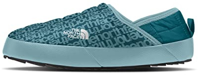 THE NORTH FACE Women's Thermoball Traction Mule V Sneaker, Blue Coral TNF Lowercase Print Blue Coral, 9 UK