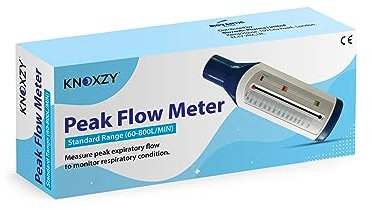 KNOXZY Peak Flow Meter for Adult to Monitor Lung Function - Expiratory Flow Meter to Monitor Respiratory Condition - Spirometry Lung Function Recovery Training Device - Standard Range for Adult