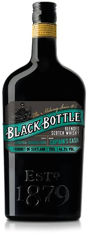 Black Bottle Captain’s Cask | Blended Scotch Whisky | 46.3% ABV | 70cl | Limited Edition | Rum Cask Finish | Alchemy Series | Notes of Coconut, Toffee, Black Pepper & Smoke | Blend the Rules