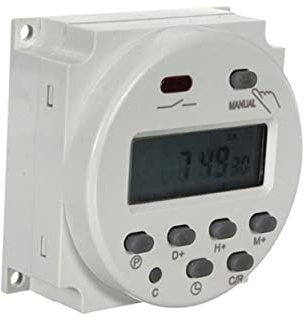 OSALADI Controlled Switch Timer LCD Digital Microcomputer Control Power Relay Panel Mount for Kitchen Timer