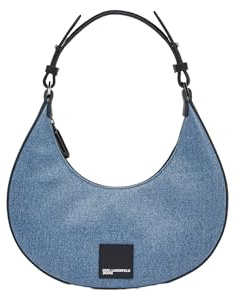 Karl Lagerfeld Jeans, Damen, Box Logo Halfmoon Bag, Blau, One size