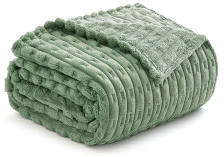 MIULEE Kuscheldecke Flauschig Fleecedecke Decke Tagesdecke Sofadecke Flanell Einfarbig Wohndecken Warm Weich Überwurf Mikrofaser Blanket Für Bett Sofa Schlafzimmer 60x80 Inch 150x200 cm Matcha Grün