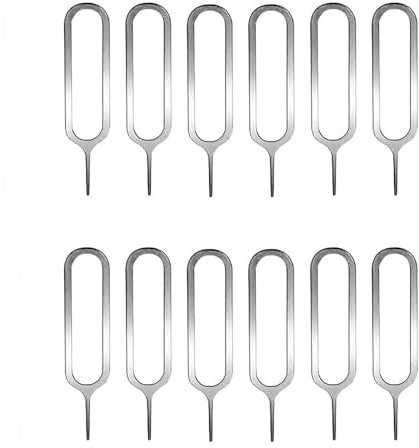 Lunpog 12 agujas para tarjeta SIM, soporte para tarjetas SIM, eyector, herramienta de remoción, pin SIM, aguja para teléfono móvil, compatible con todos los smartphones