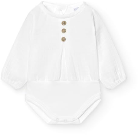 BABIDU Body Bebé Manga Larga Algodón 100%, Body Bebé Recien Nacido Tejido Bambula Suave Transpirable y Hipoalergénico Piel Sensible, Cierre con Botones, Ropa Bebé Niño y Niña Unisex, Básicos Invierno