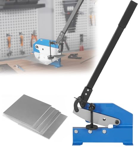 Cizalla Manual para Placas de 12, Cortador Manual de Metal, Longitud de Corte 300 mm, Corte de Acero al Carbono Ordinario de 6 mm, Corte de Tiras de Hierro 70x6 mm, Corte de Acero Redondo de 11 mm