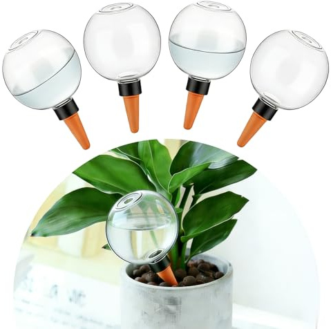 MENGBEI 4 Pezzi Ampolle per Piante, Dosatore Acqua per Piante, Irrigatore Automatico per Vasi, Irrigazione Vasi, Irrigatori per Vasi, Adatto A Balconi E Giardini