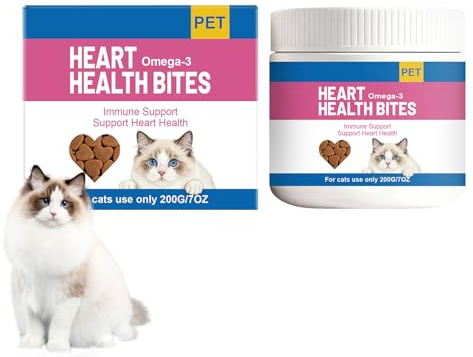 Pruojhw Suplementos para Gatos | 200 g Snack para Gatos Que apoya la función cardíaca,Masticables para,para Uso en Interiores, Exteriores, Todas Las Razas y Edades