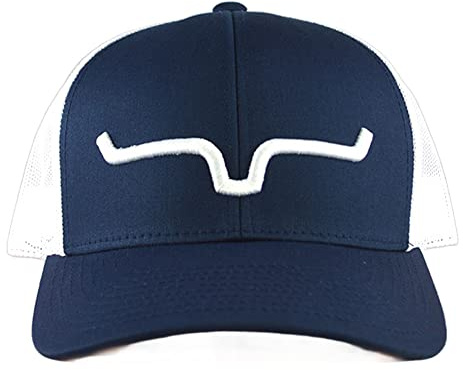 Kimes Ranch Caps Adjustable Snapback Weekly Trucker Hat/Navy-White